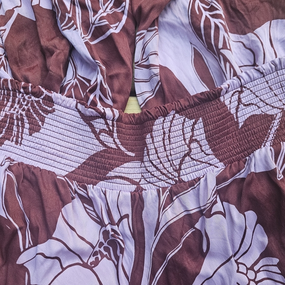 Anthropologie Purple & Brown Wide Leg Pants - Picture 6 of 11